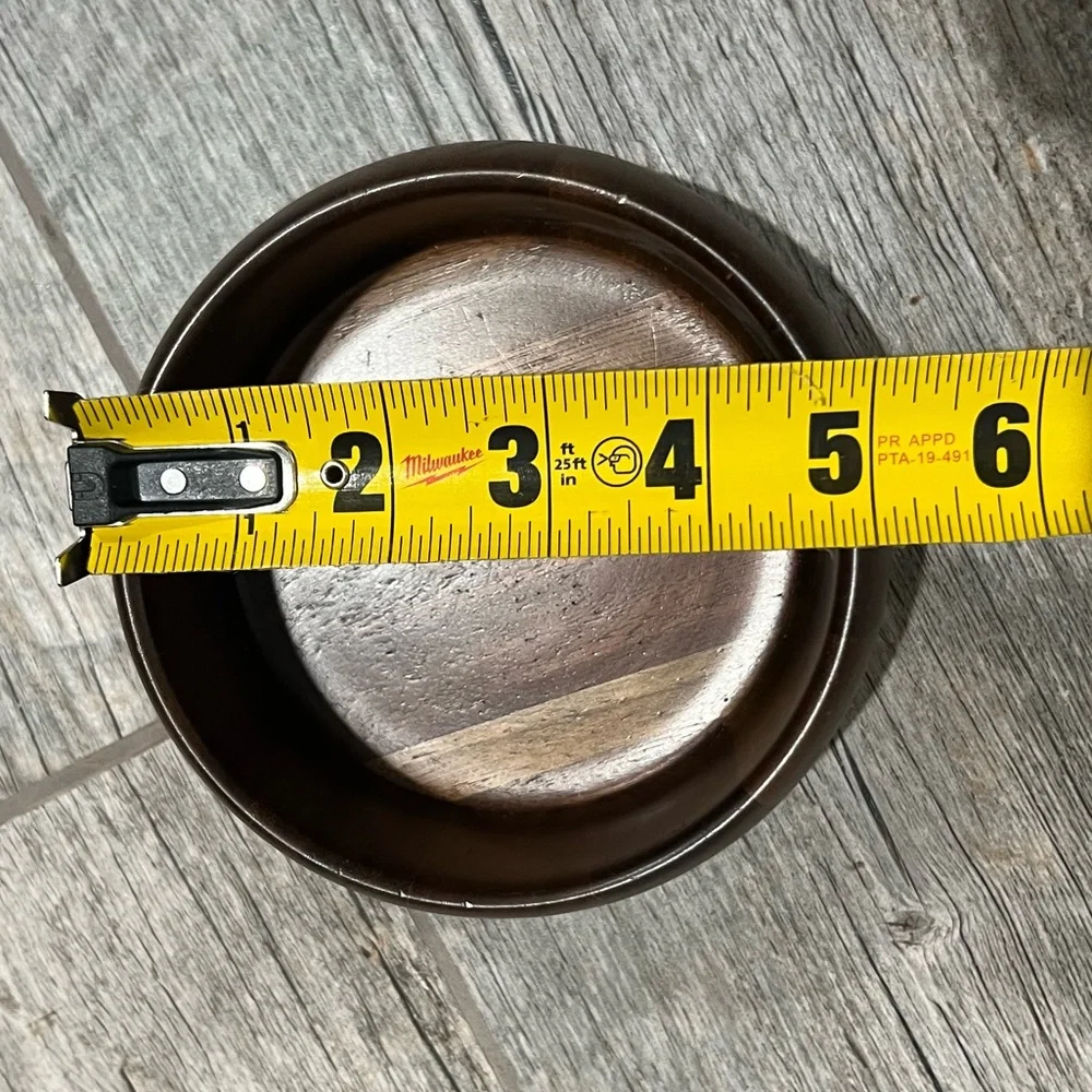 Vintage Lebanon Supply Co Walnut Bowls Set of 5 -Mid Century Solid Wood 5 Inch
